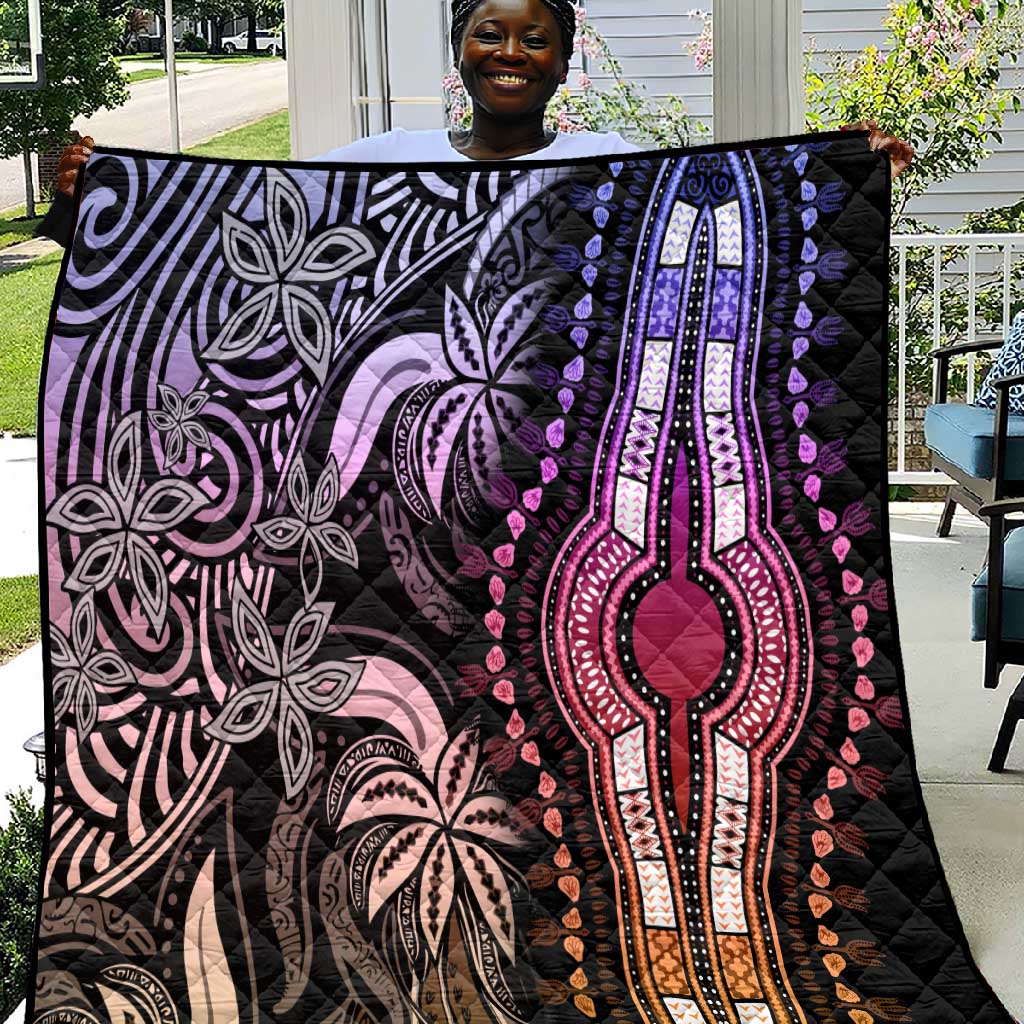 Polynesia Mixed African Dashiki Quilt Afro-pacific Culture - Pastel LT9