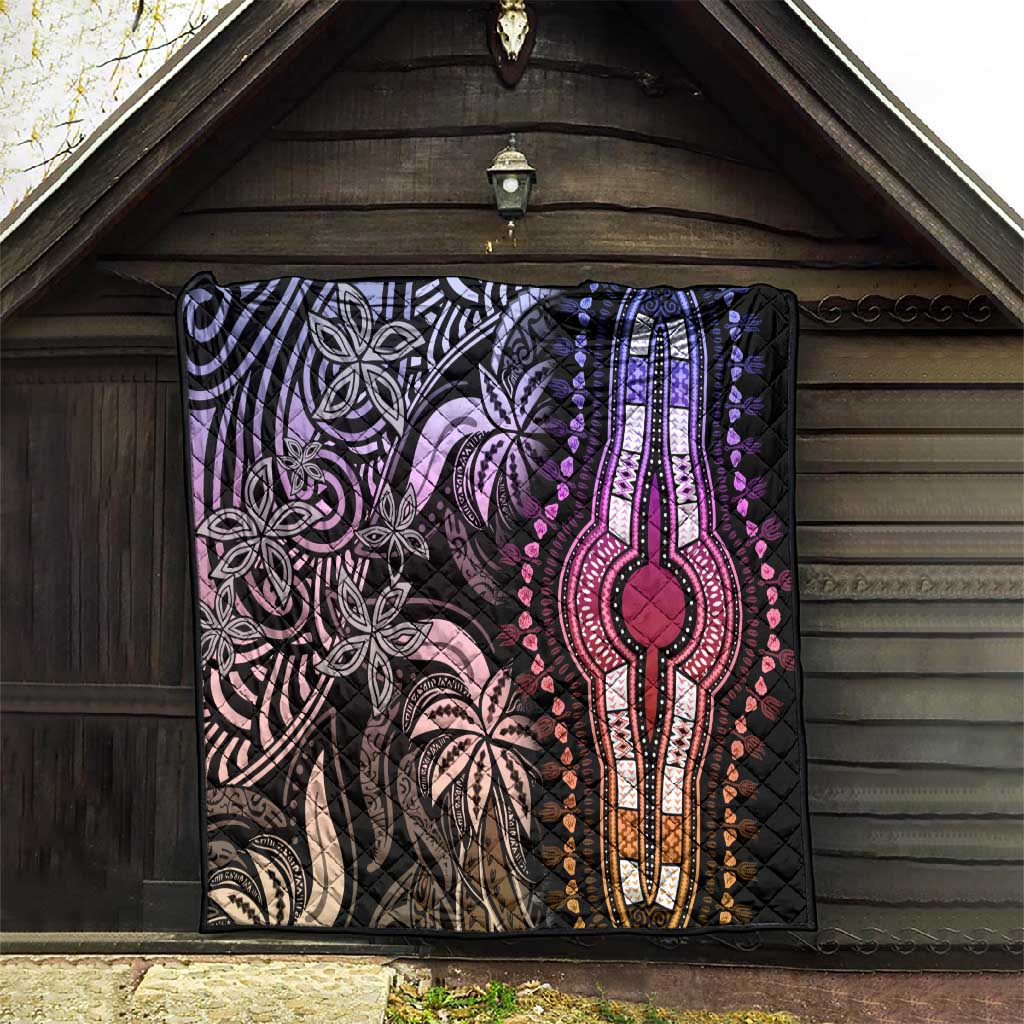 Polynesia Mixed African Dashiki Quilt Afro-pacific Culture - Pastel LT9