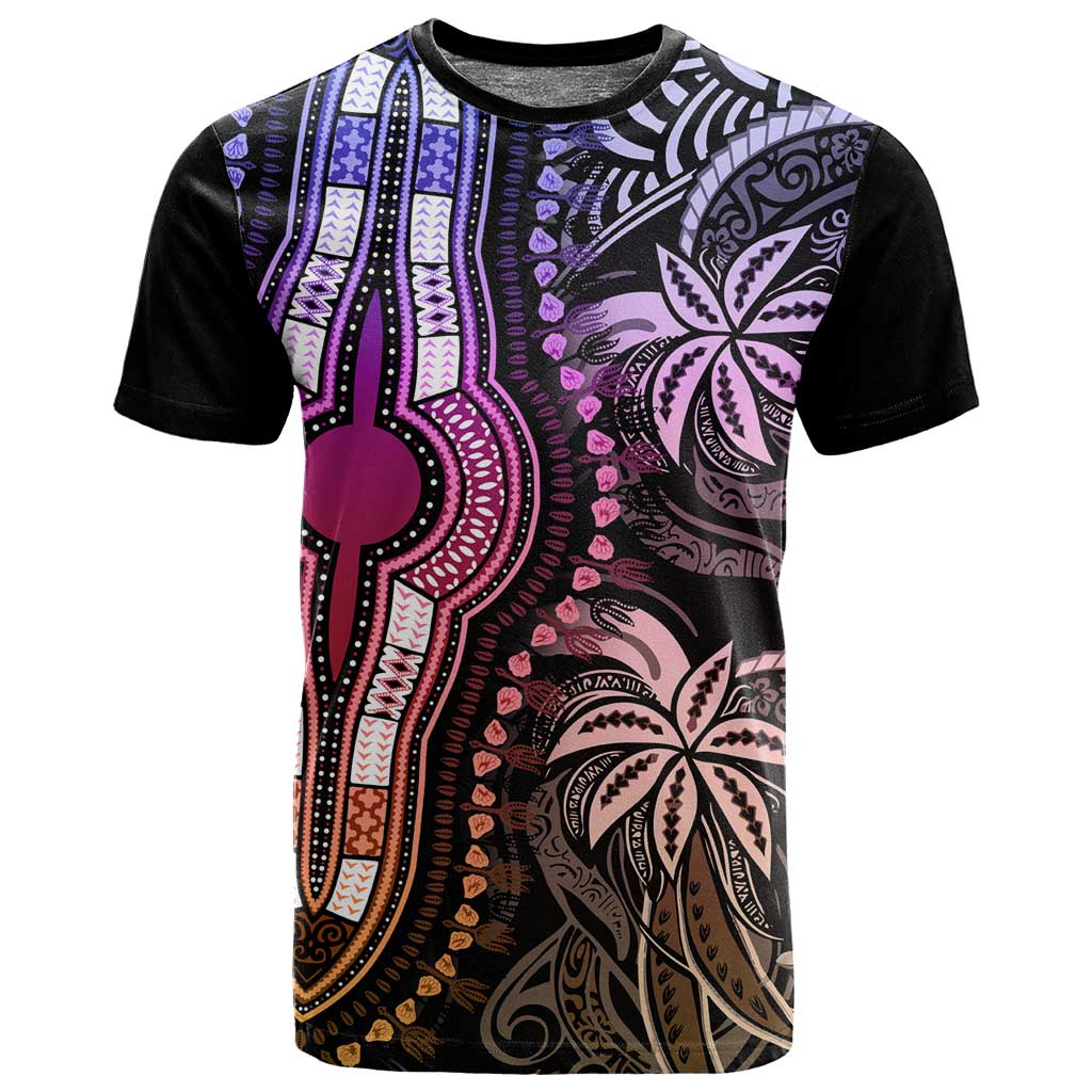 Polynesia Mixed African Dashiki T shirt Afro-pacific Culture - Pastel LT9