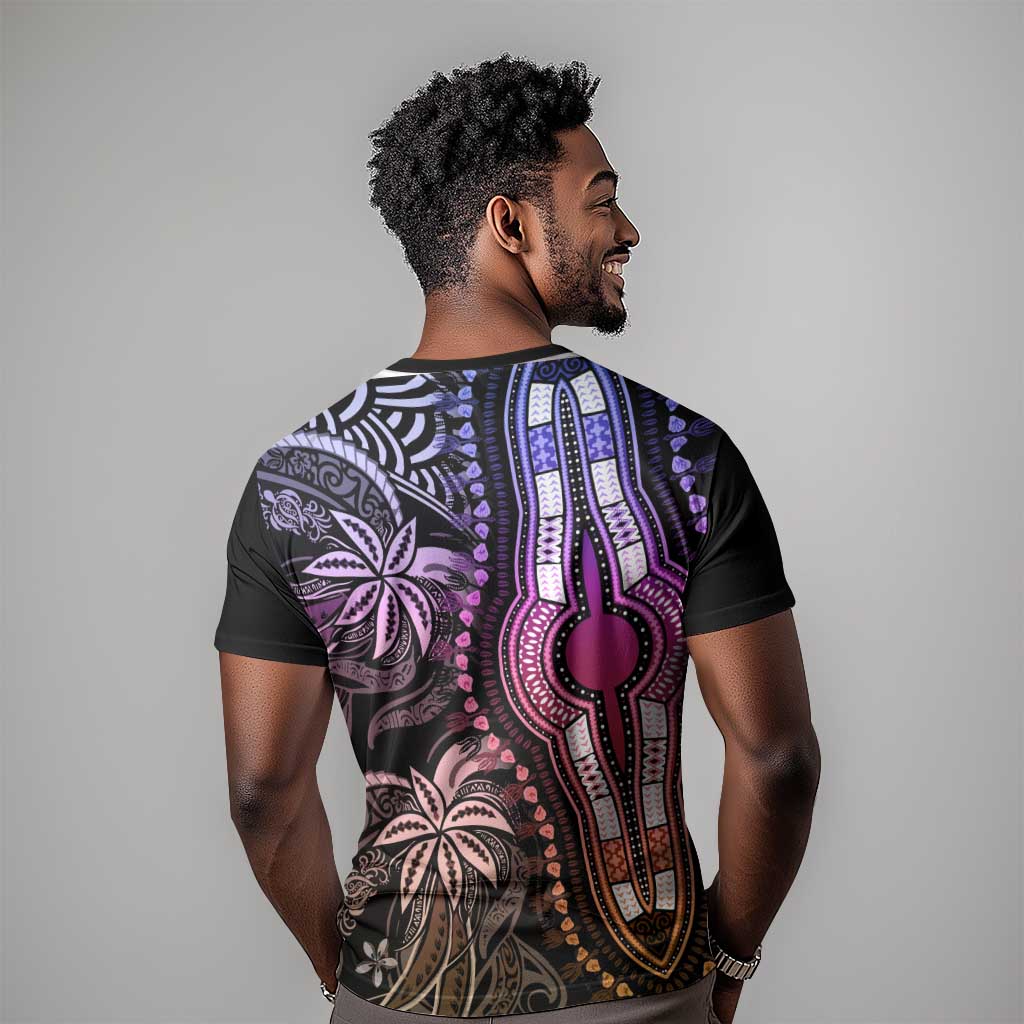 Polynesia Mixed African Dashiki T shirt Afro-pacific Culture - Pastel LT9