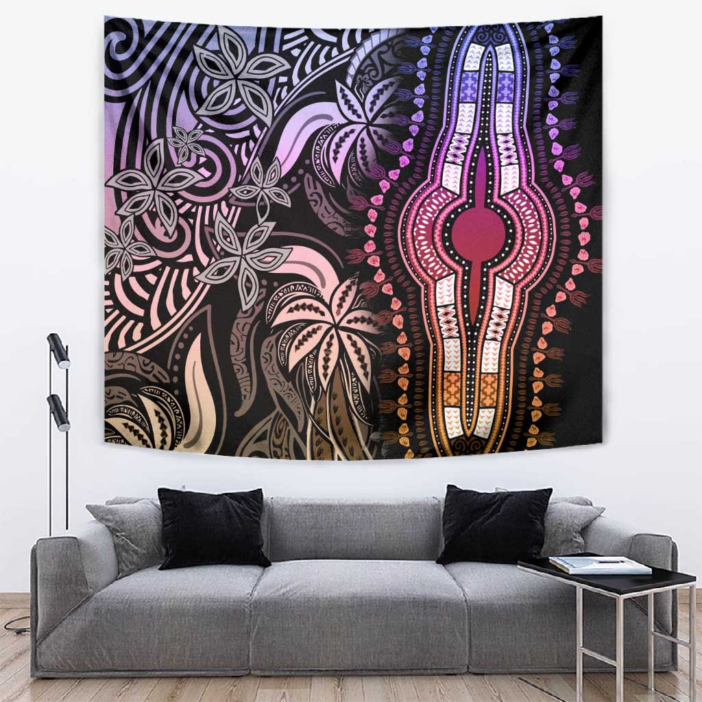 Polynesia Mixed African Dashiki Tapestry Afro-pacific Culture - Pastel LT9