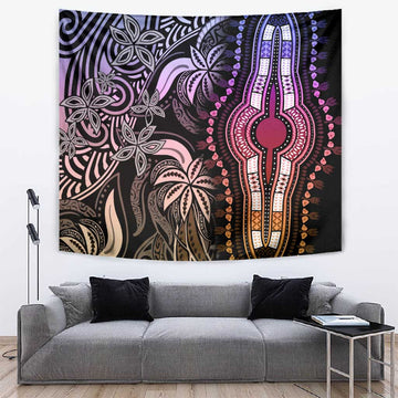 Polynesia Mixed African Dashiki Tapestry Afro-pacific Culture - Pastel LT9