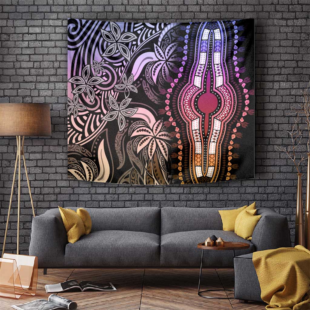 Polynesia Mixed African Dashiki Tapestry Afro-pacific Culture - Pastel LT9
