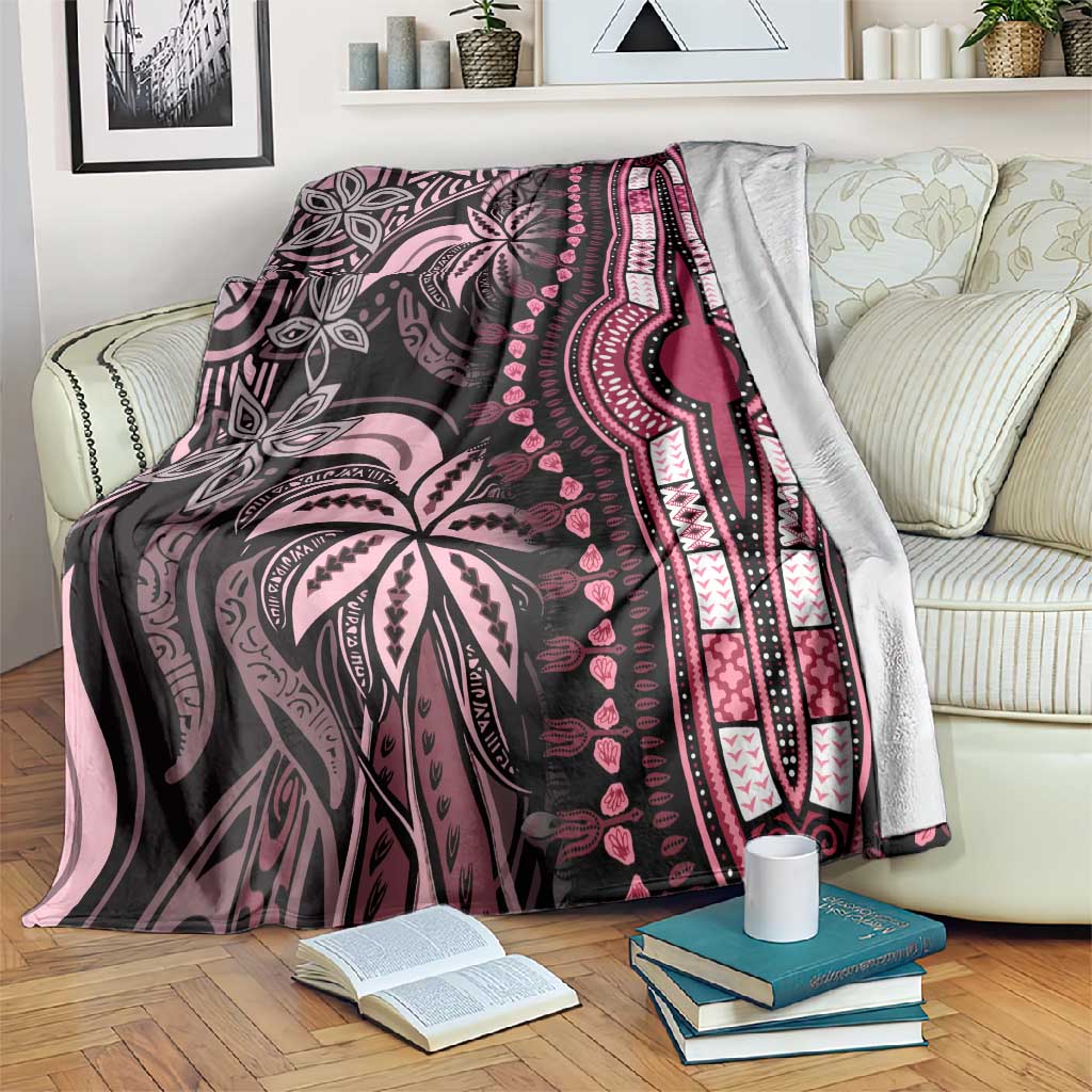 Polynesia Mixed African Dashiki Blanket Afro-pacific Culture - Pink LT9