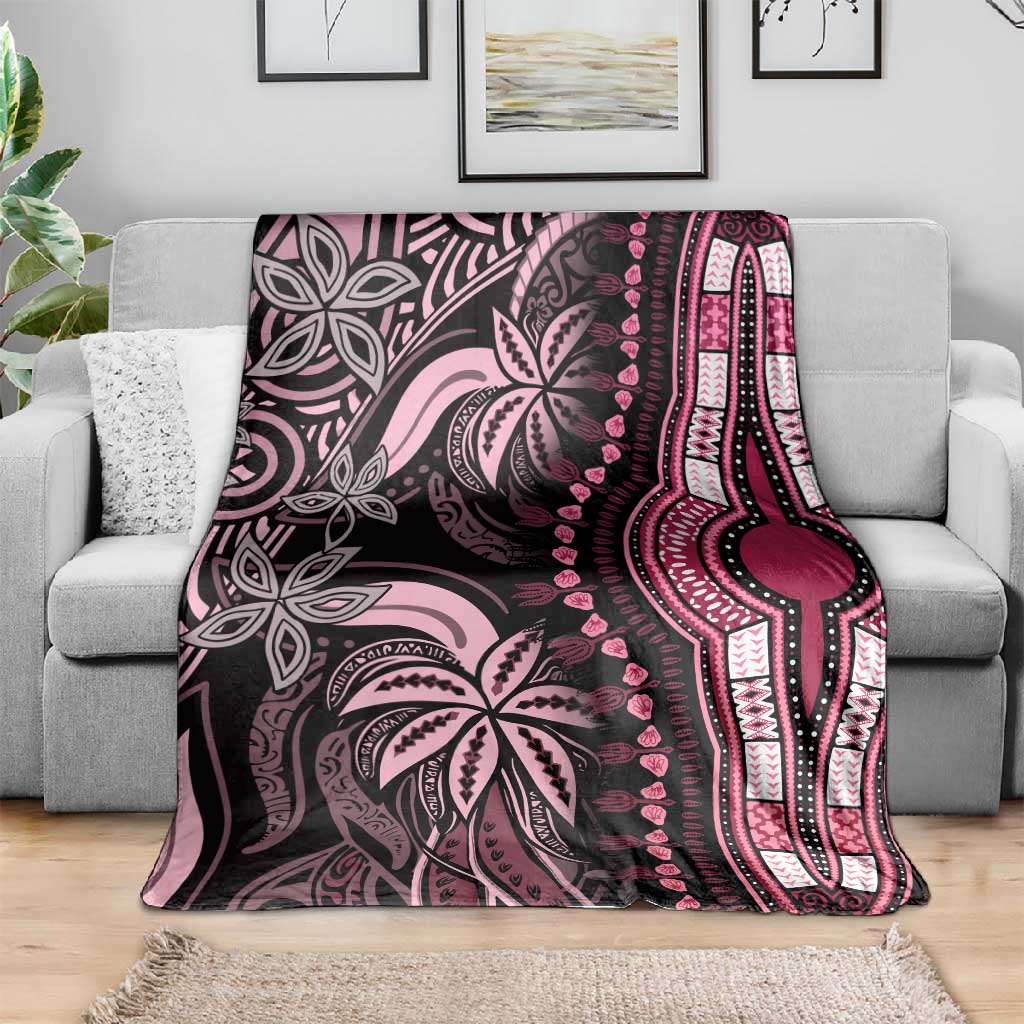 Polynesia Mixed African Dashiki Blanket Afro-pacific Culture - Pink LT9