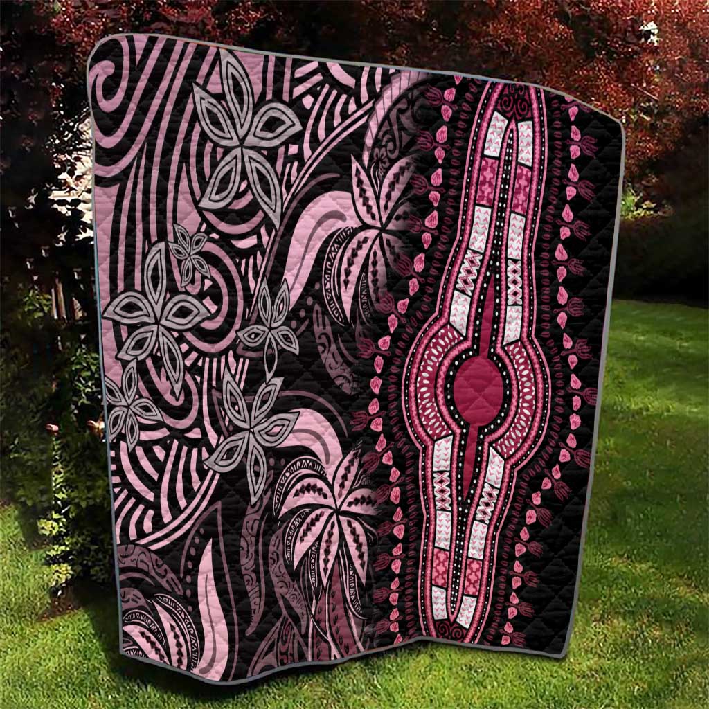 Polynesia Mixed African Dashiki Quilt Afro-pacific Culture - Pink LT9