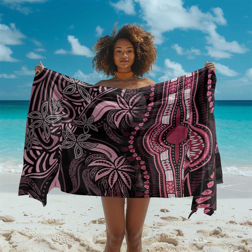 Polynesia Mixed African Dashiki Sarong Afro-pacific Culture - Pink LT9