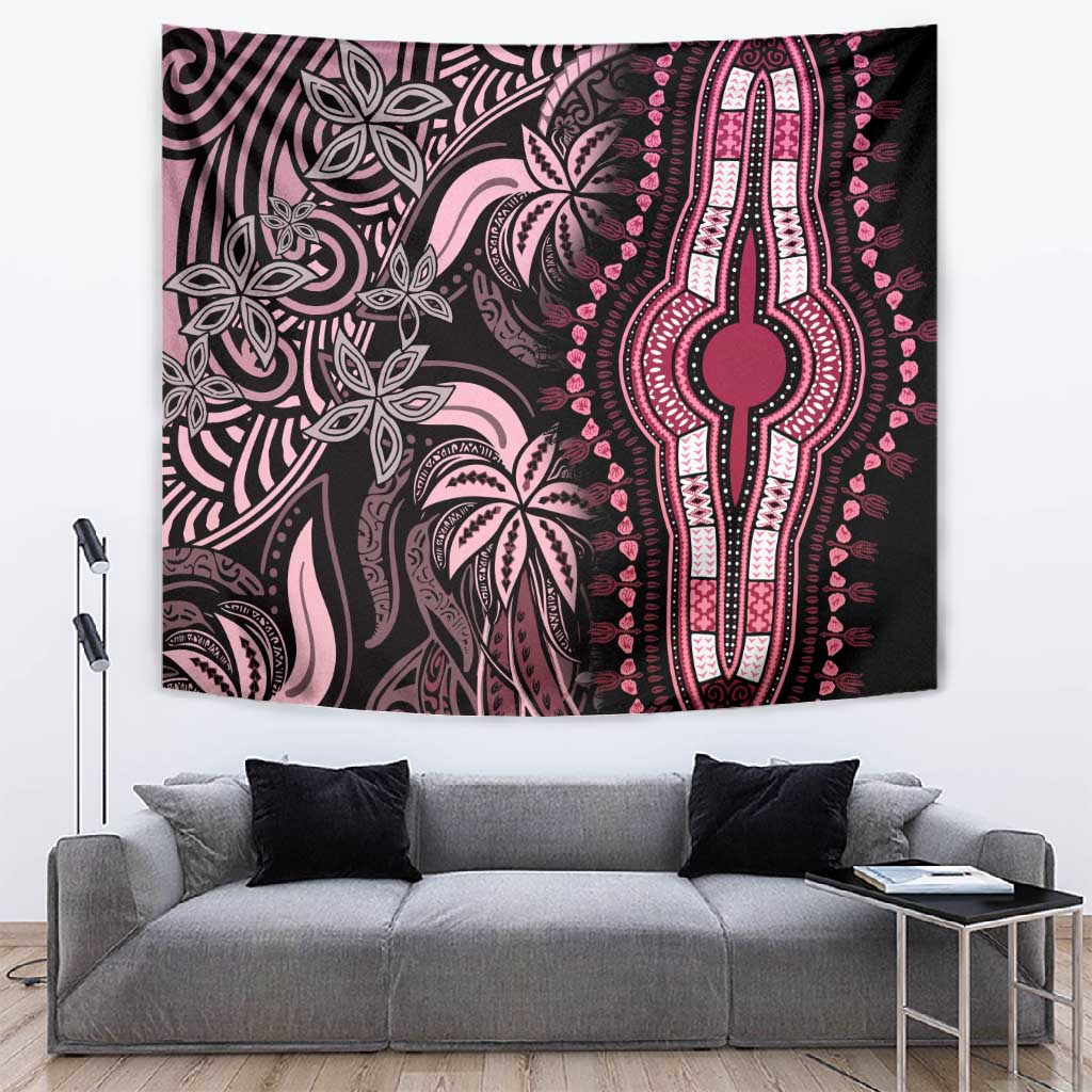 Polynesia Mixed African Dashiki Tapestry Afro-pacific Culture - Pink LT9