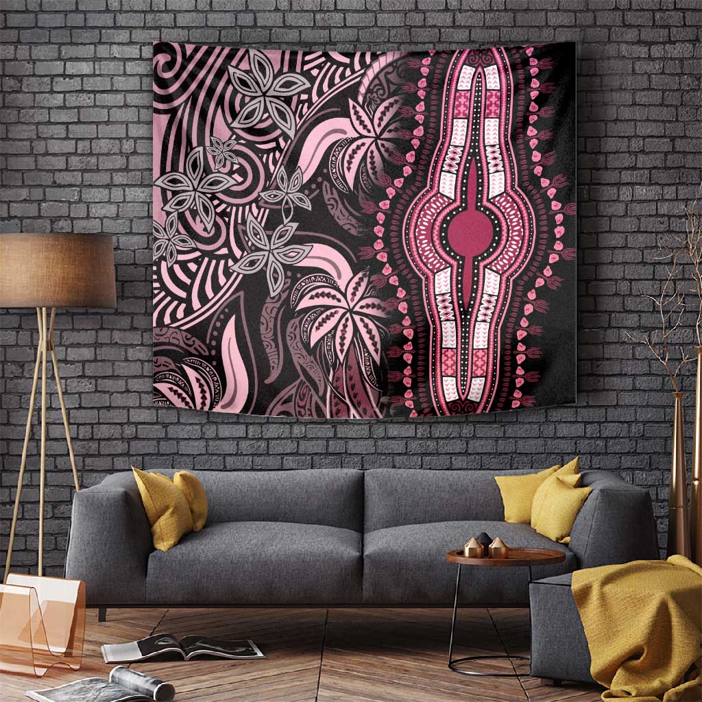 Polynesia Mixed African Dashiki Tapestry Afro-pacific Culture - Pink LT9