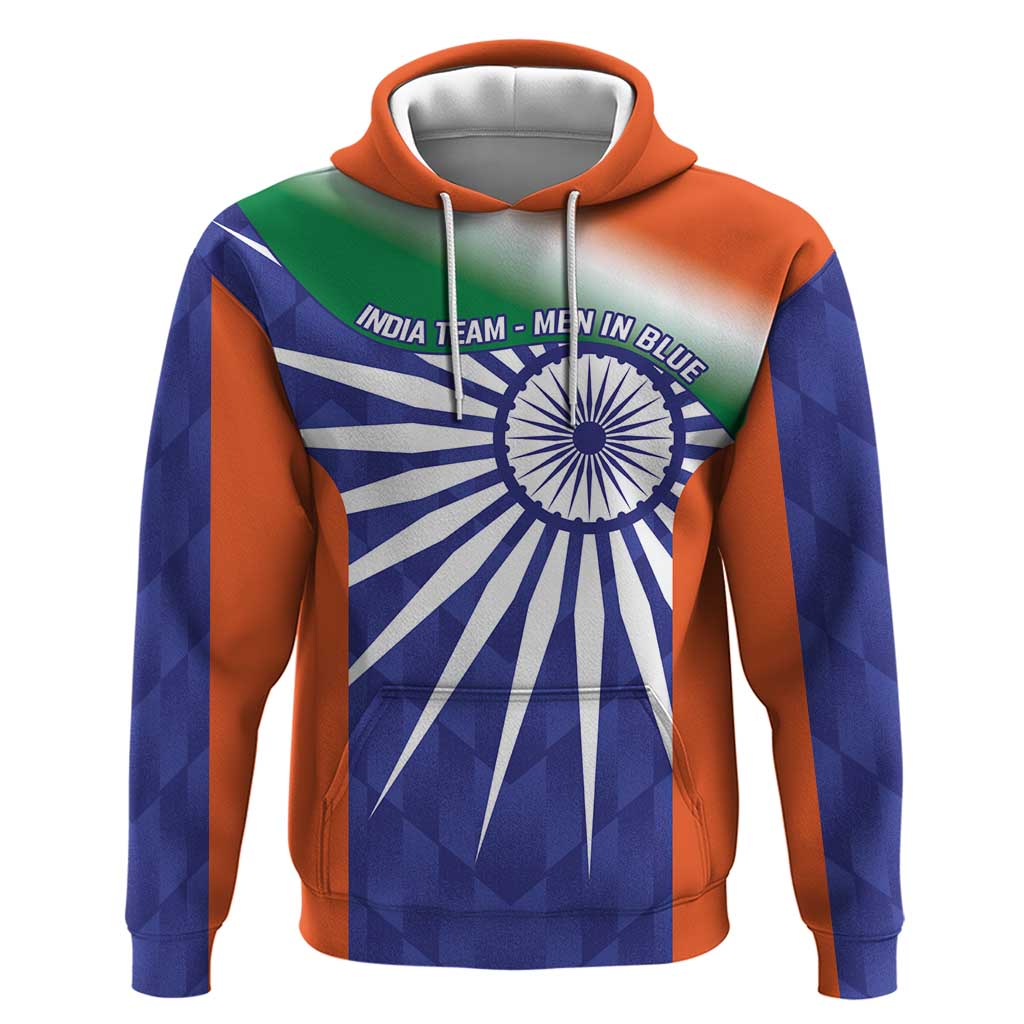 India Cricket Custom Hoodie Ashoka Chakra with Flag Style LT9