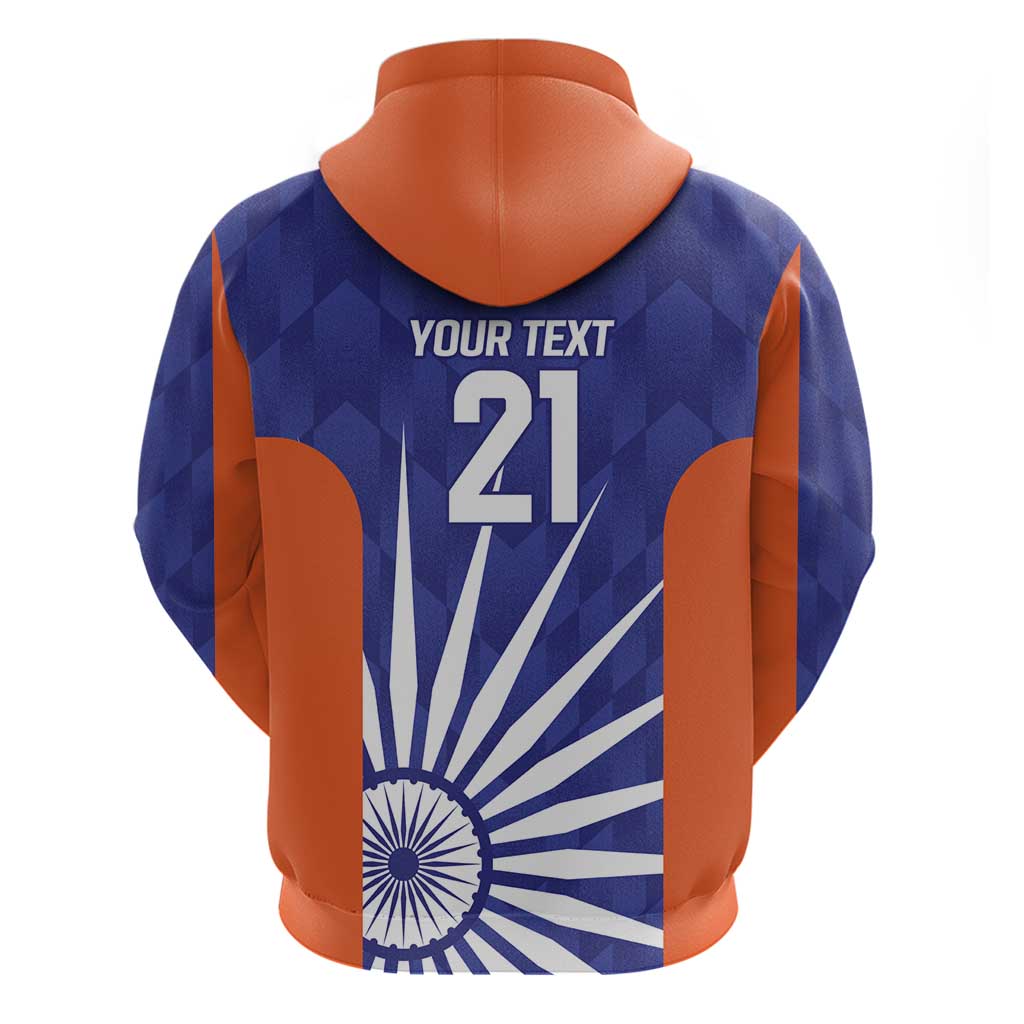 India Cricket Custom Hoodie Ashoka Chakra with Flag Style LT9