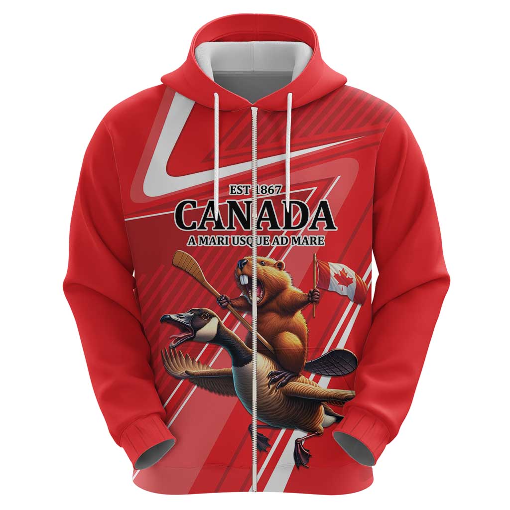Personalized Beaver and Goose Happy Canada Day Hoodie Est 1867 A Mari Usque Ad Mare LT9