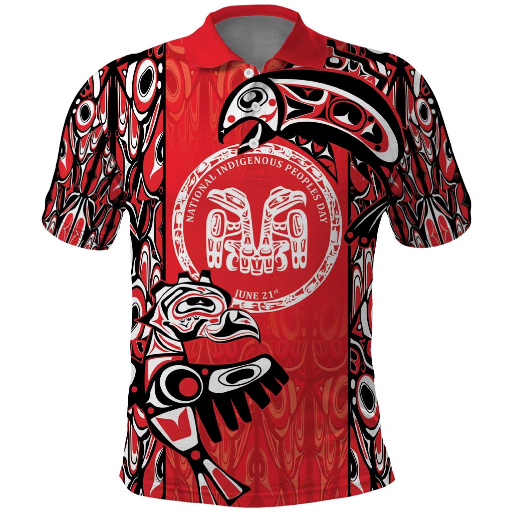 Personalized Canada Indigenous People Day Polo Shirt Haida Tribe Flag Tattoo Style LT9