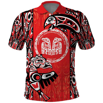 Personalized Canada Indigenous People Day Polo Shirt Haida Tribe Flag Tattoo Style LT9