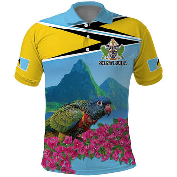Personalized Pitons Saint Lucian Bougainvillea Polo Shirt LT9