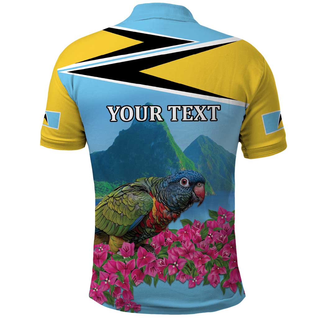 Personalized Pitons Saint Lucian Bougainvillea Polo Shirt LT9