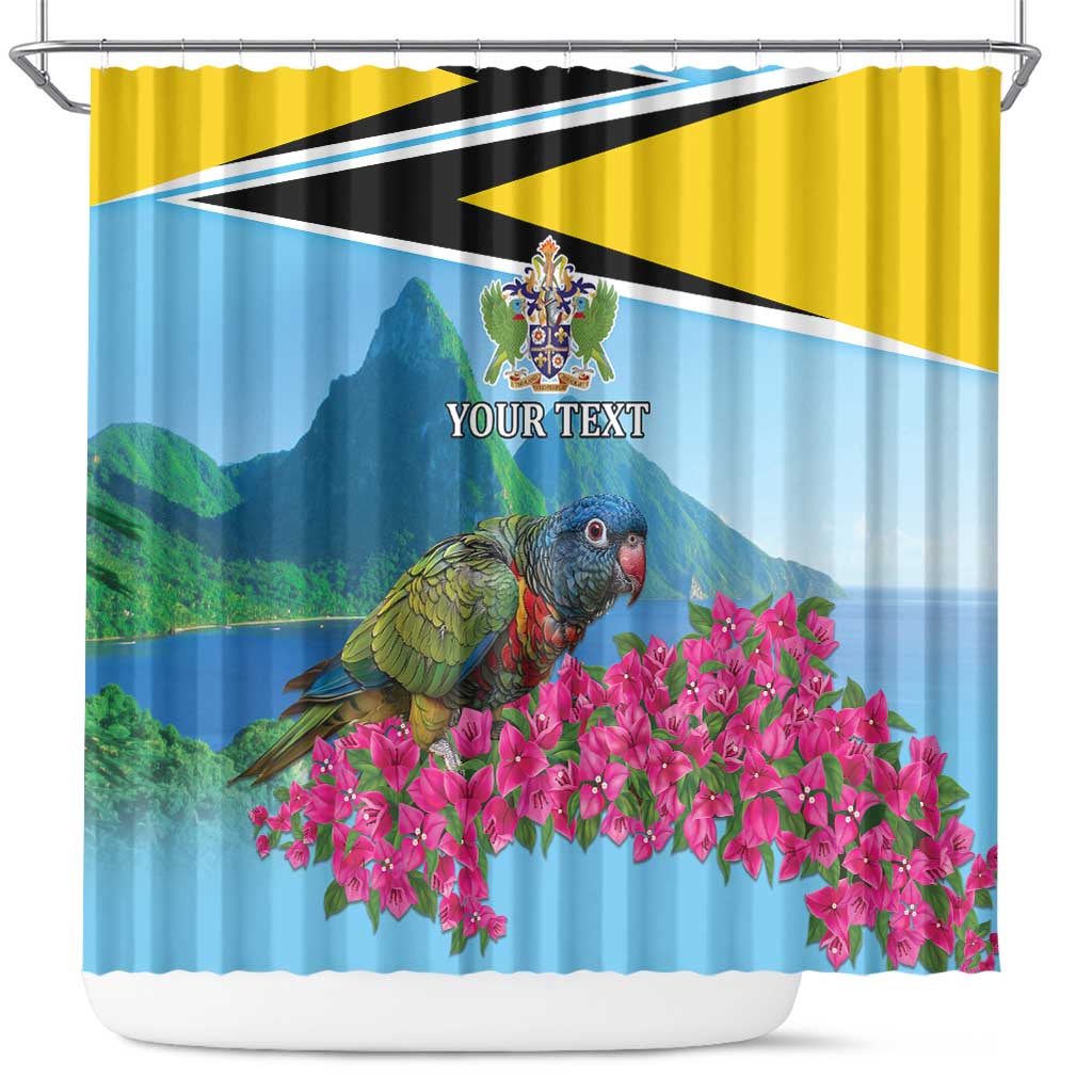 Personalized Pitons Saint Lucian Bougainvillea Shower Curtain LT9