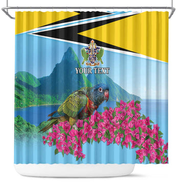 Personalized Pitons Saint Lucian Bougainvillea Shower Curtain LT9