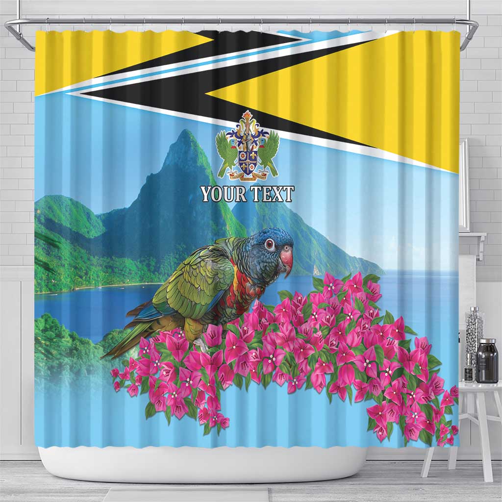 Personalized Pitons Saint Lucian Bougainvillea Shower Curtain LT9