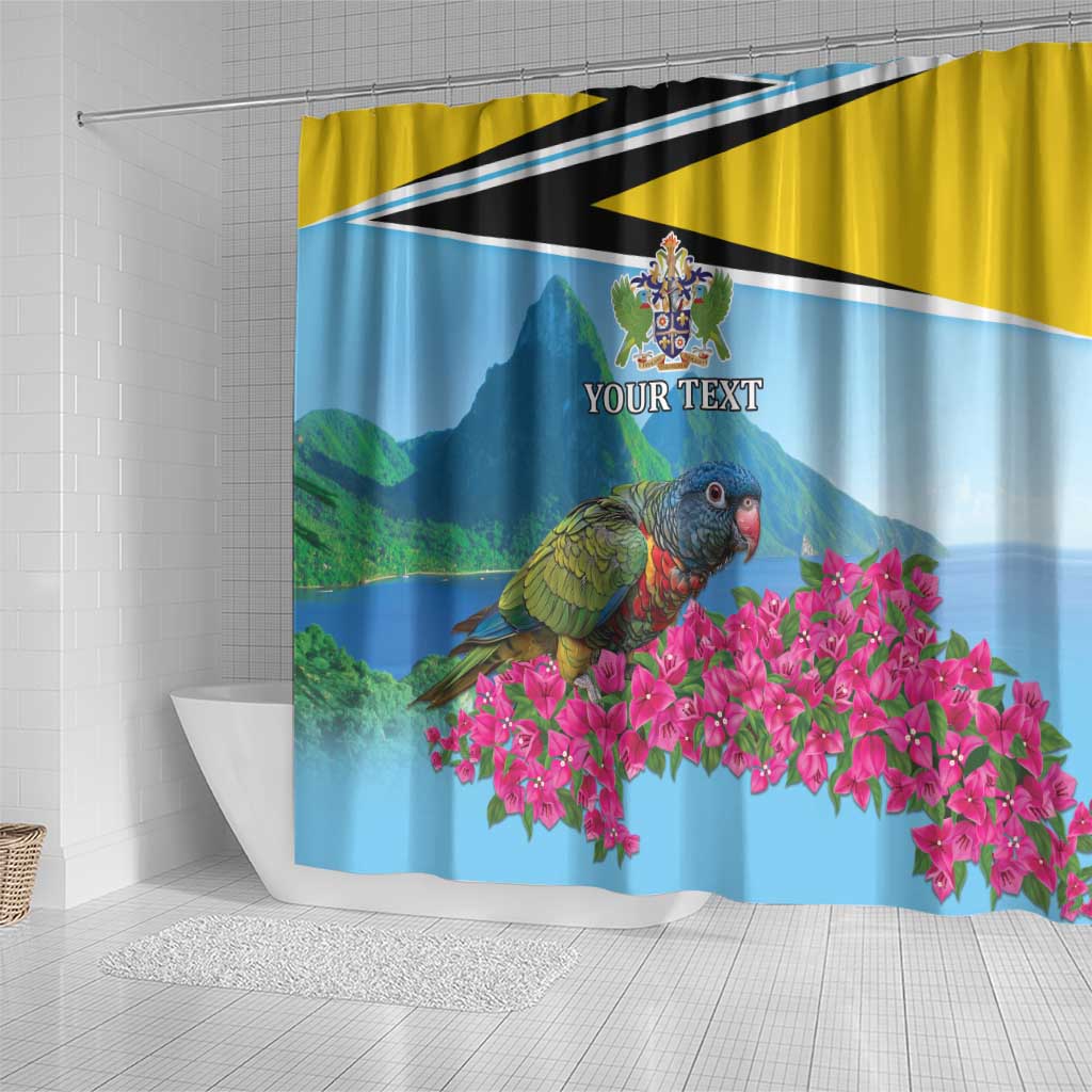 Personalized Pitons Saint Lucian Bougainvillea Shower Curtain LT9
