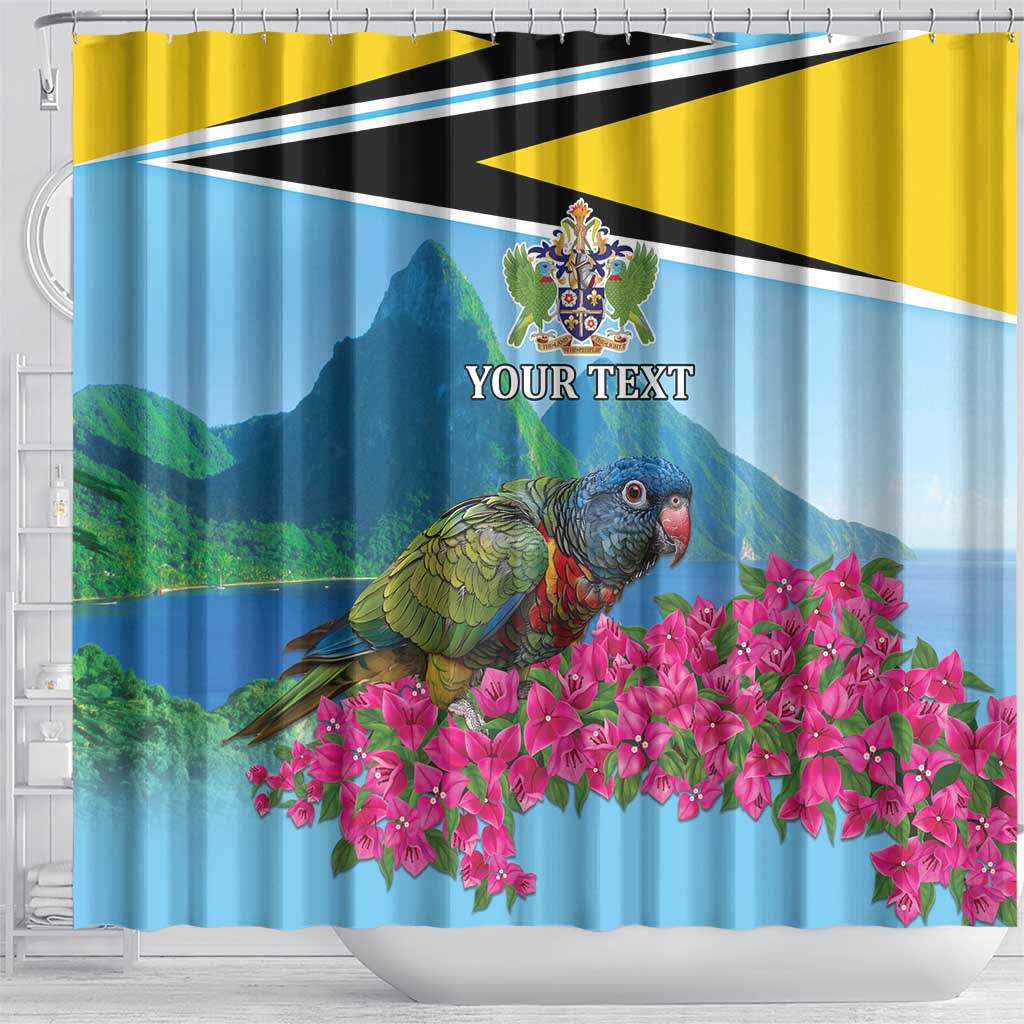 Personalized Pitons Saint Lucian Bougainvillea Shower Curtain LT9