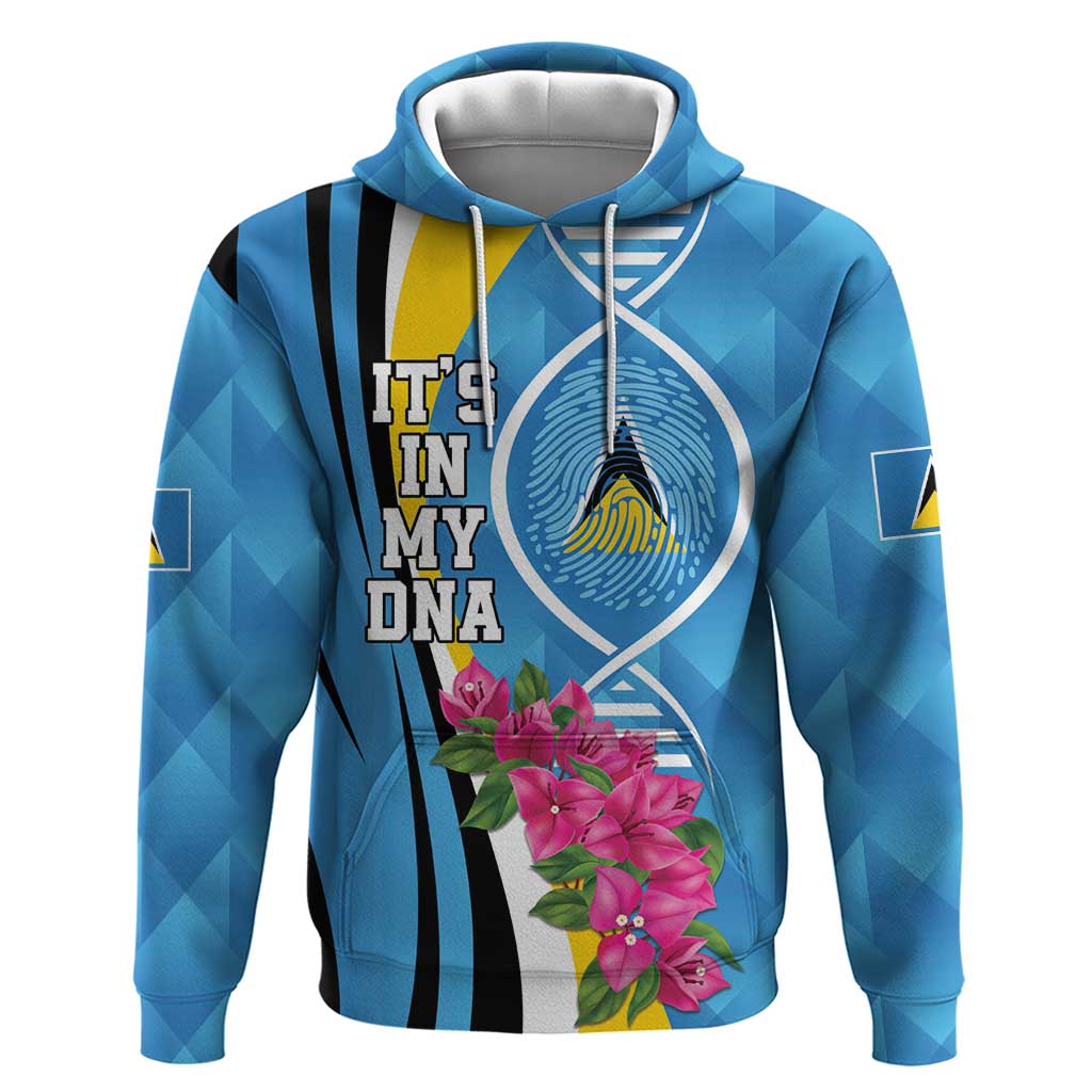 Saint Lucia Flag Pride It's in My DNA Hoodie LT9