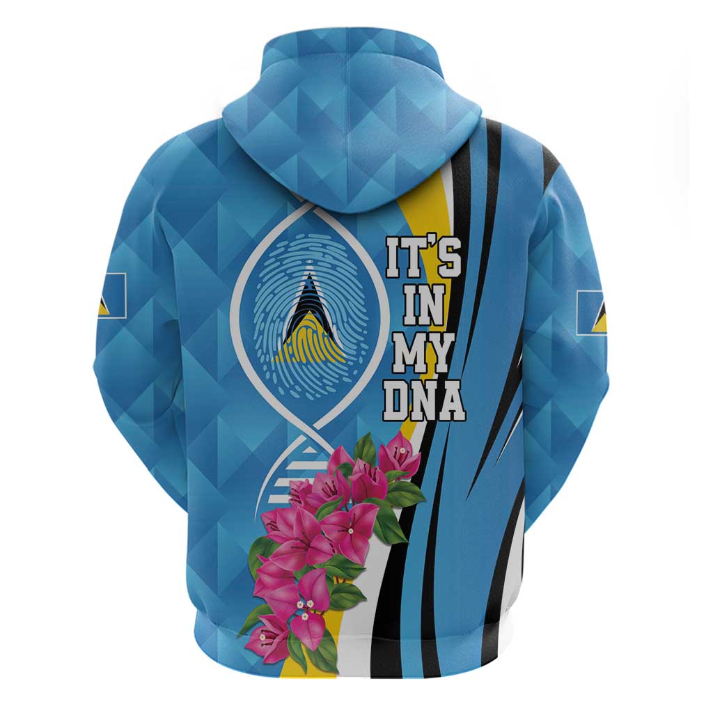 Saint Lucia Flag Pride It's in My DNA Hoodie LT9