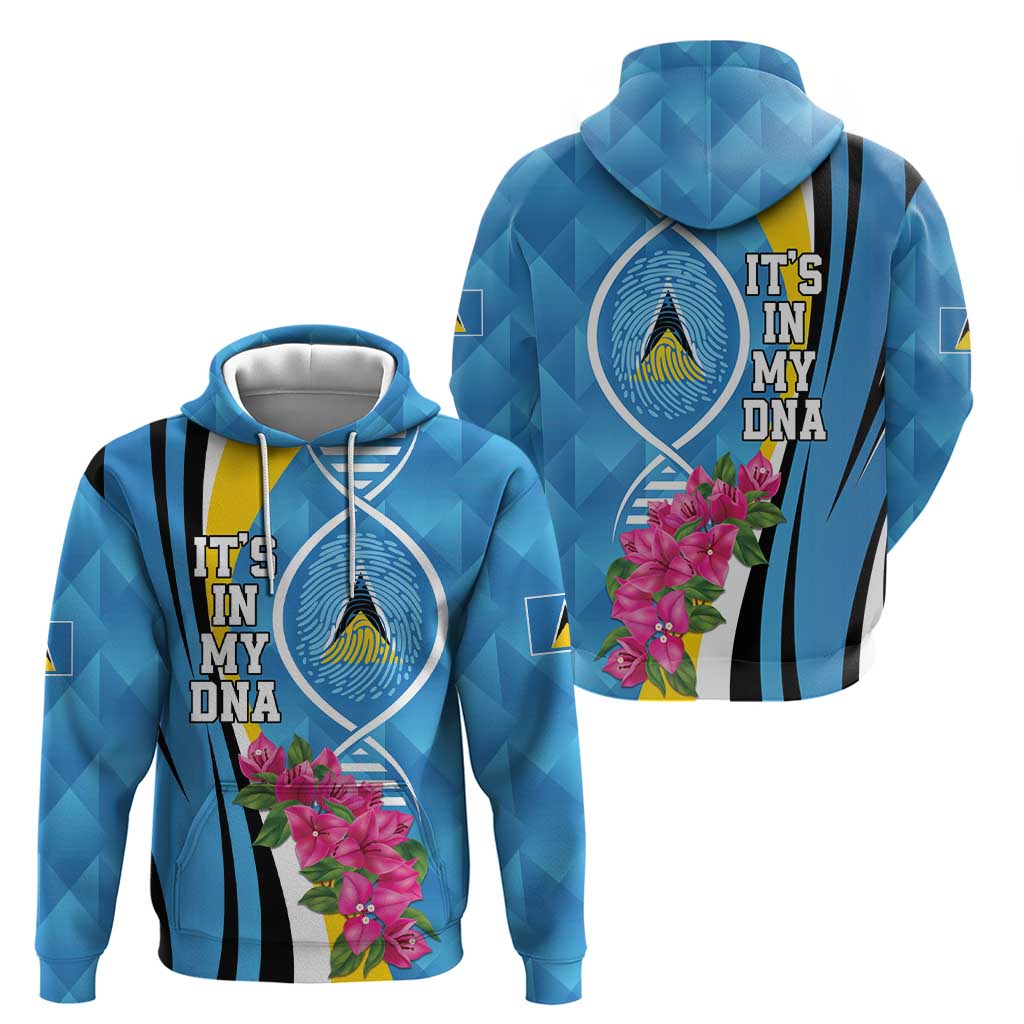 Saint Lucia Flag Pride It's in My DNA Hoodie LT9