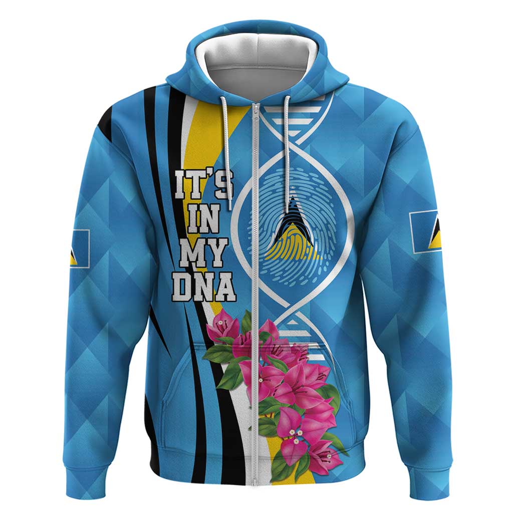 Saint Lucia Flag Pride It's in My DNA Hoodie LT9