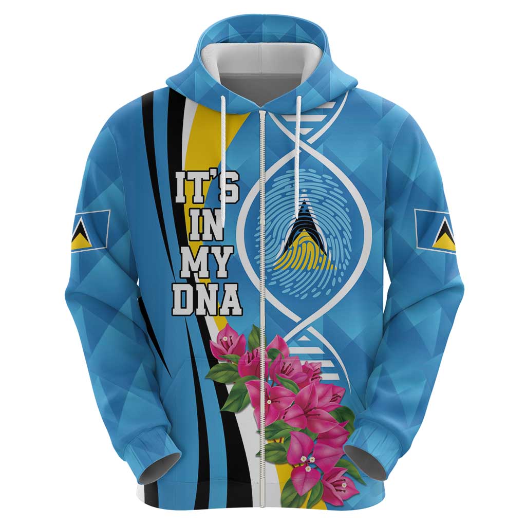 Saint Lucia Flag Pride It's in My DNA Hoodie LT9