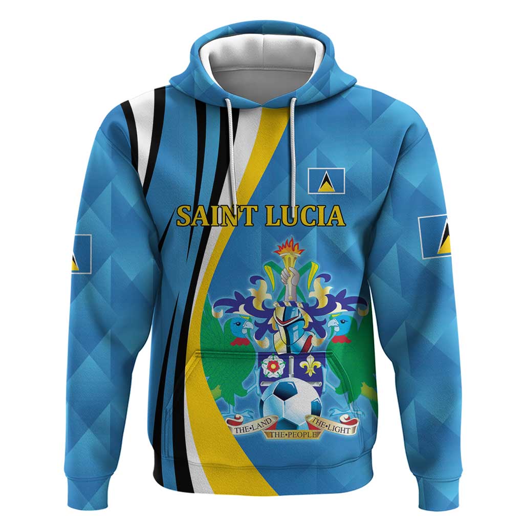 Custom Saint Lucia Football Hoodie Sporty Pattern LT9