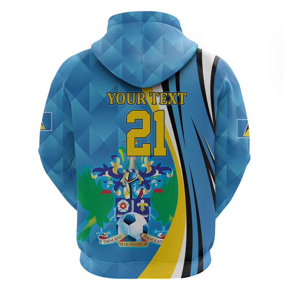 Custom Saint Lucia Football Hoodie Sporty Pattern LT9