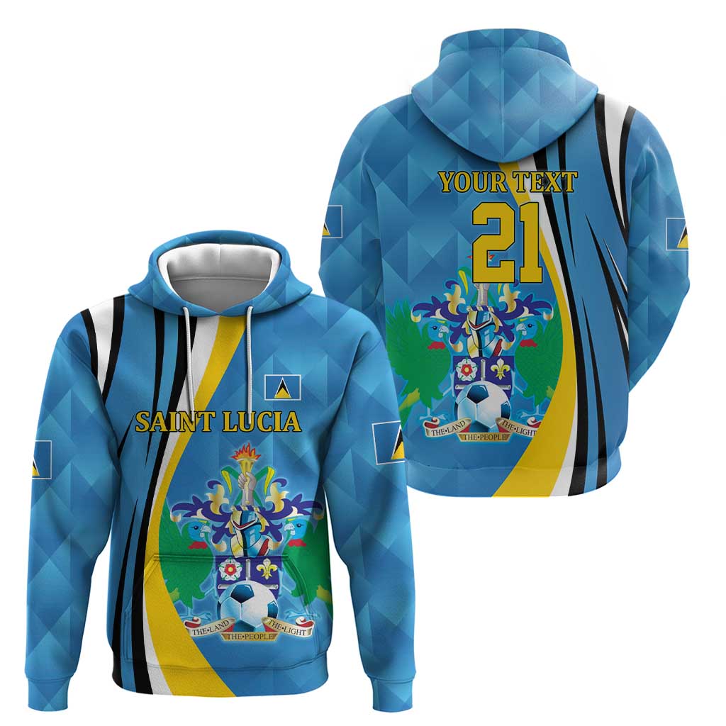 Custom Saint Lucia Football Hoodie Sporty Pattern LT9