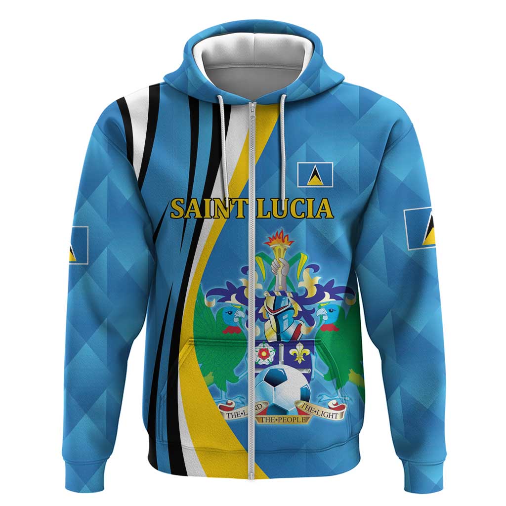 Custom Saint Lucia Football Hoodie Sporty Pattern LT9