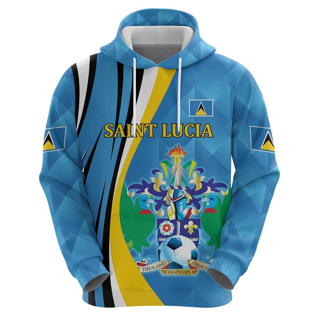 Custom Saint Lucia Football Hoodie Sporty Pattern LT9