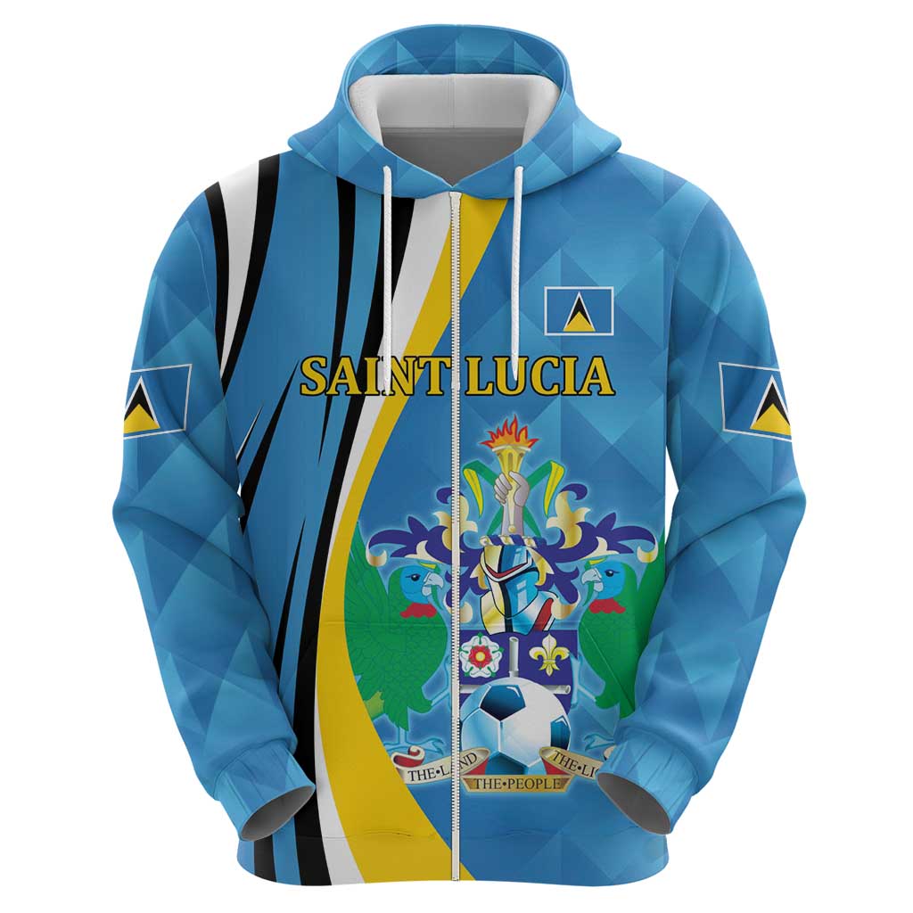 Custom Saint Lucia Football Hoodie Sporty Pattern LT9