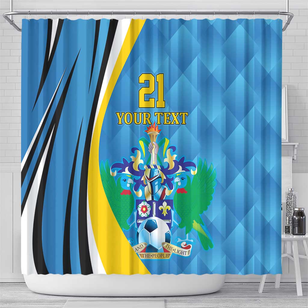Custom Saint Lucia Football Shower Curtain Sporty Pattern LT9