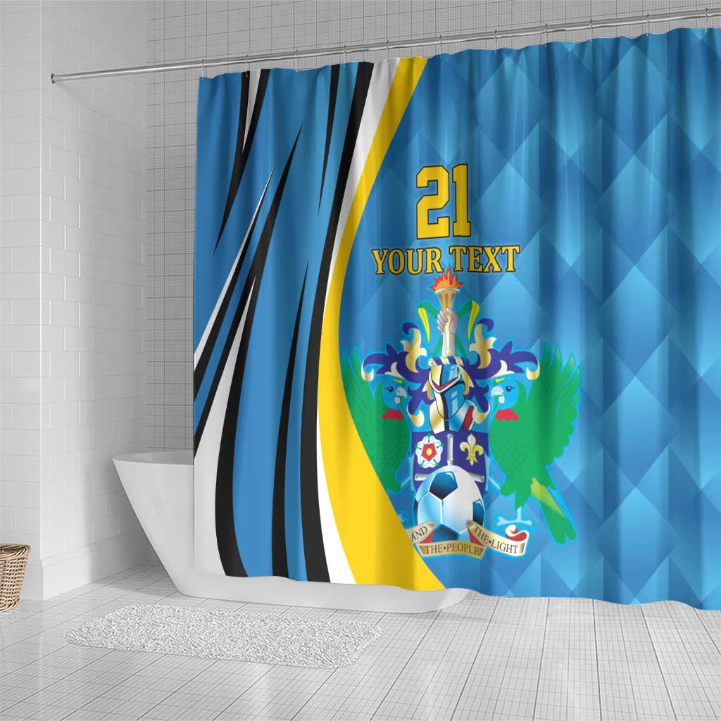 Custom Saint Lucia Football Shower Curtain Sporty Pattern LT9