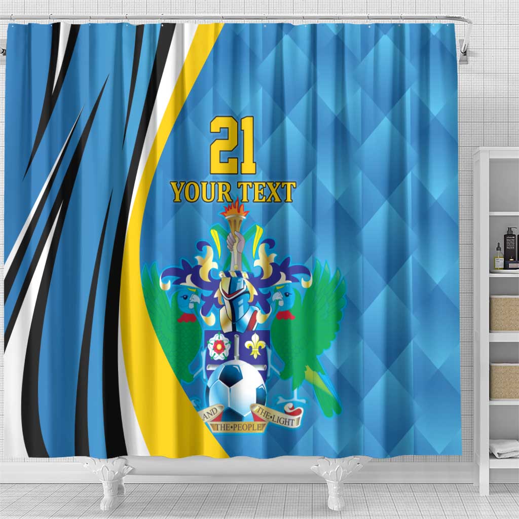Custom Saint Lucia Football Shower Curtain Sporty Pattern LT9