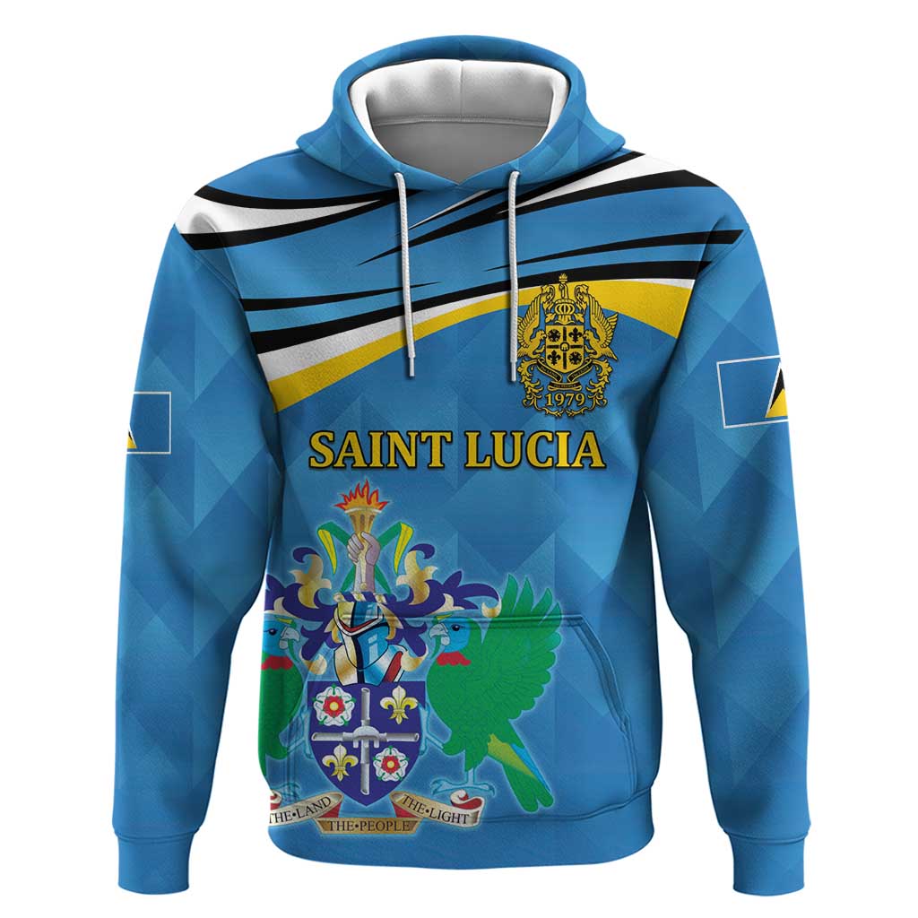 Personalized Saint Lucia Independence Day Hoodie Since 1979 LT9