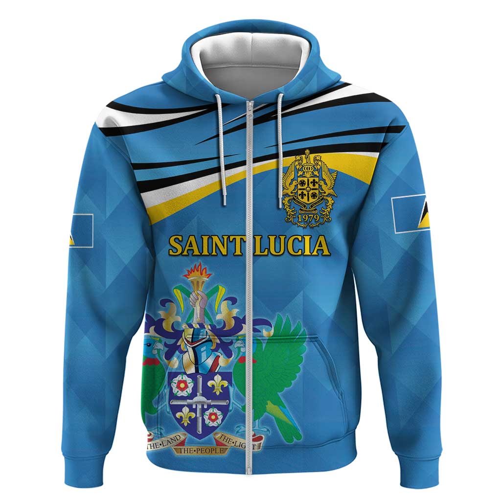 Personalized Saint Lucia Independence Day Hoodie Since 1979 LT9