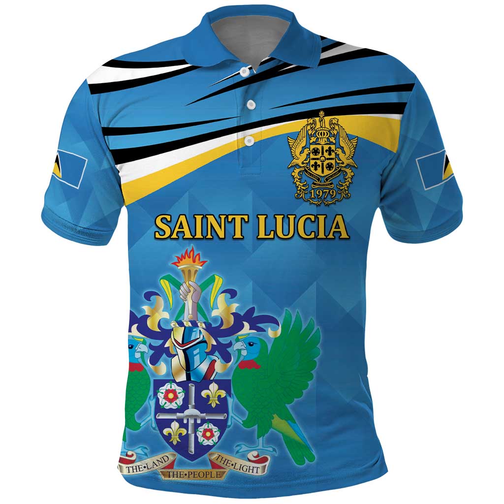 Personalized Saint Lucia Independence Day Polo Shirt Since 1979 LT9