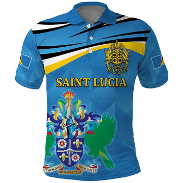 Personalized Saint Lucia Independence Day Polo Shirt Since 1979 LT9