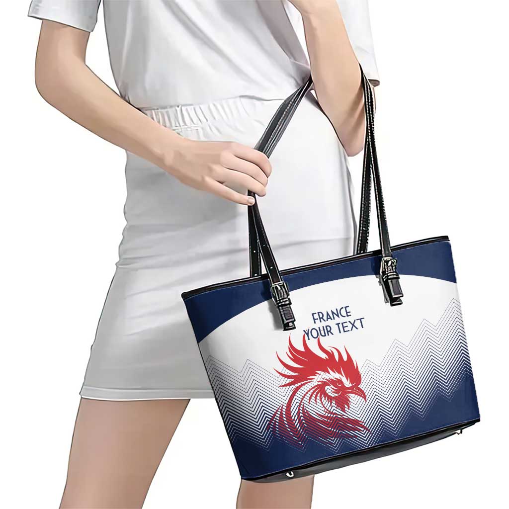 Custom France Rugby Leather Tote Bag Summer Paris 2024 LT9