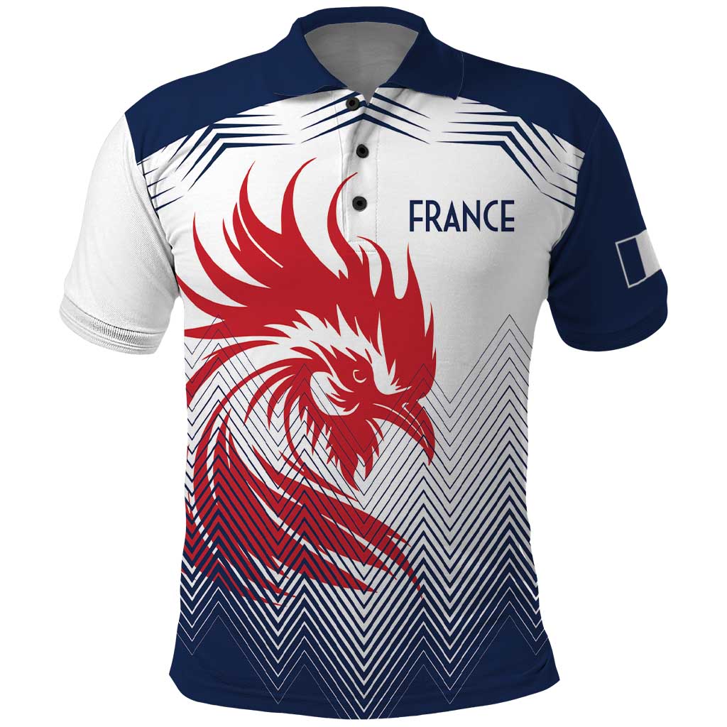 Custom France Rugby Polo Shirt Summer Paris 2024 LT9