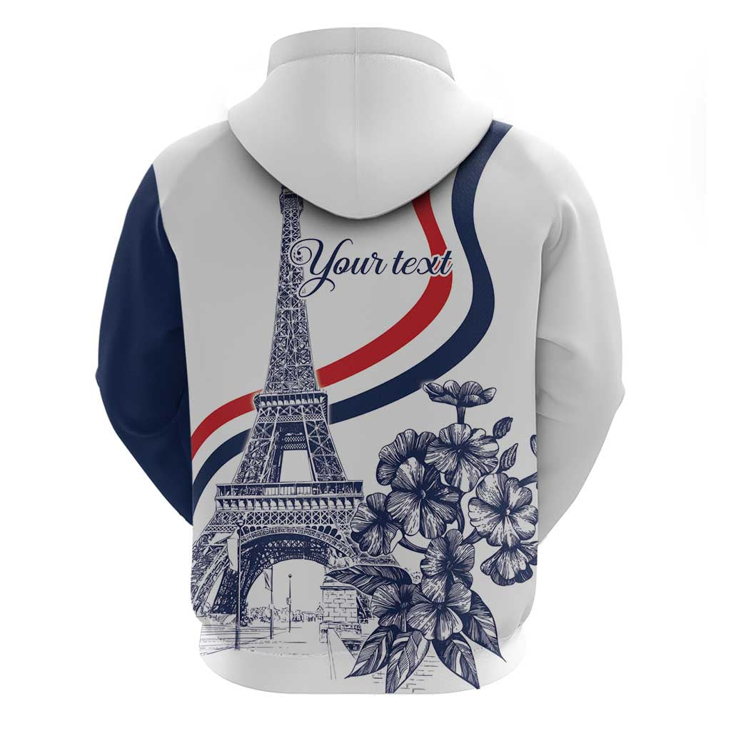 Custom France Women Rugby Hoodie Summer Flowers 2024 LT9