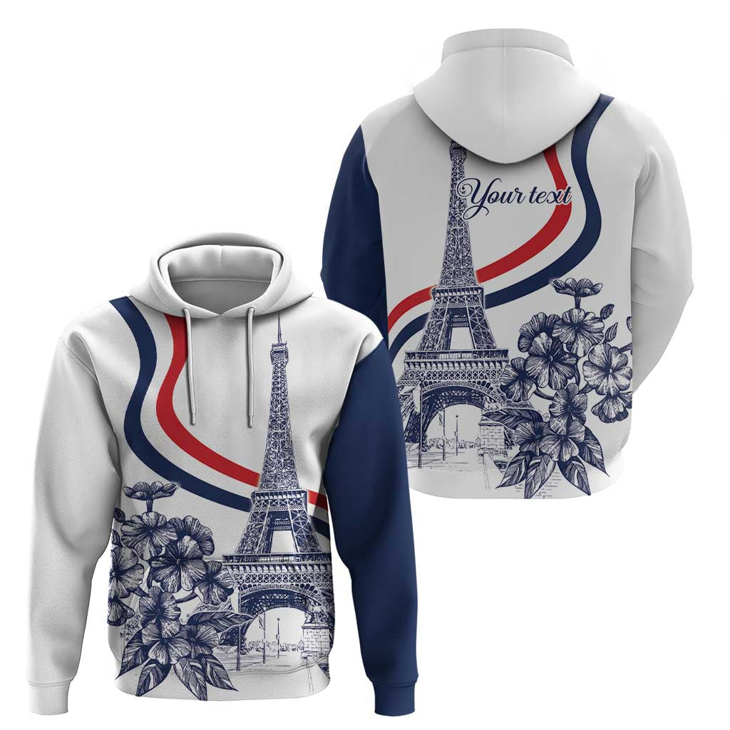 Custom France Women Rugby Hoodie Summer Flowers 2024 LT9