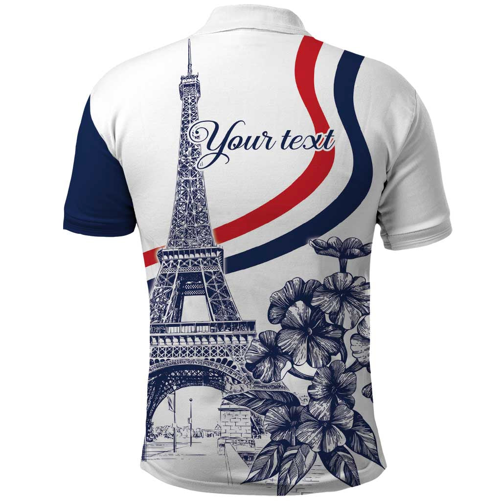Custom France Women Rugby Polo Shirt Summer Flowers 2024 LT9