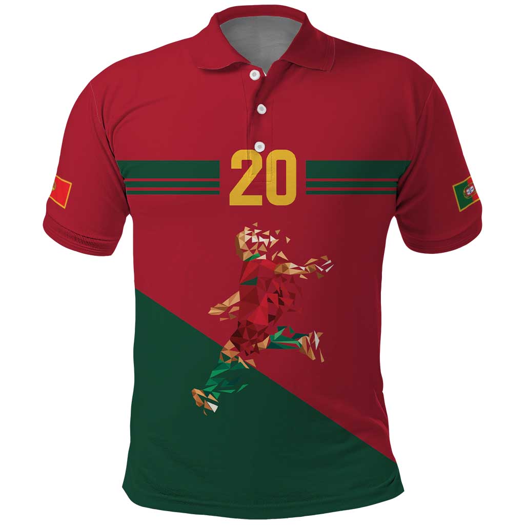 Portuguese Footballer Memorial Polo Shirt Forever 20 The Heart Still Beats LT9