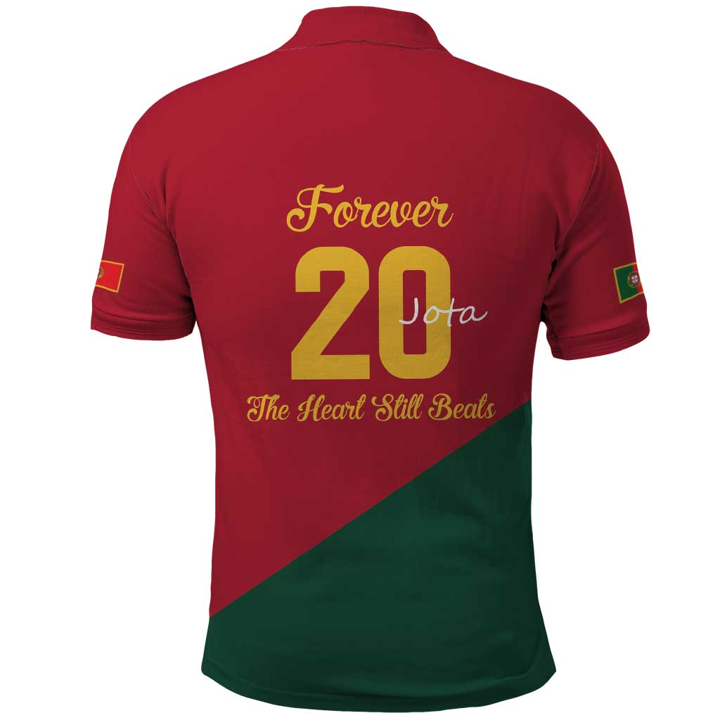 Portuguese Footballer Memorial Polo Shirt Forever 20 The Heart Still Beats LT9